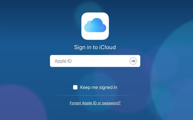 enter your iCloud account