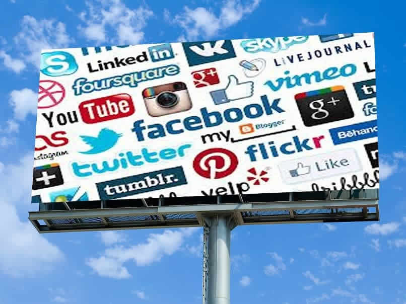 social media billboard billboard