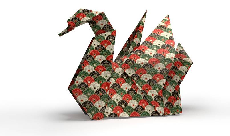 bird made of origami