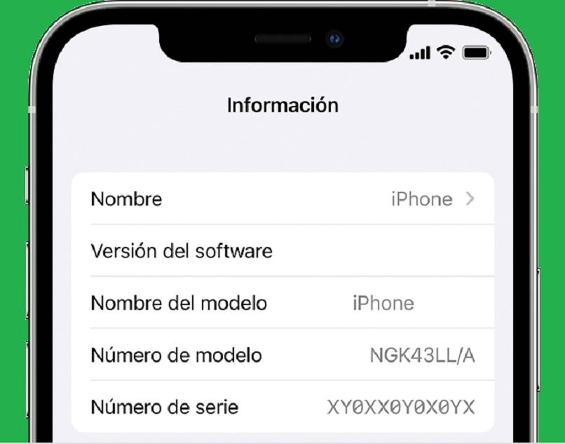 information of an iphone mobile