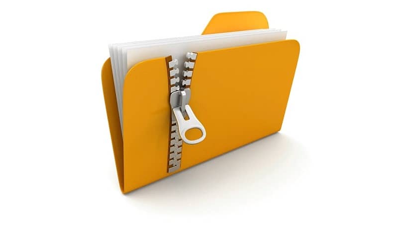 carpeta con archivo comprimido