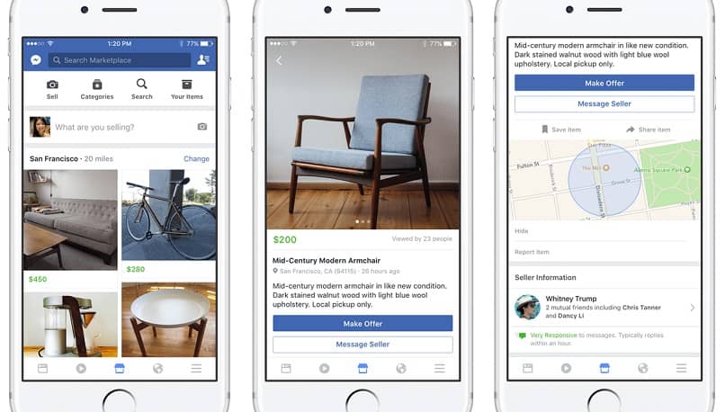 venta de productos atraves de marketplace de facebook