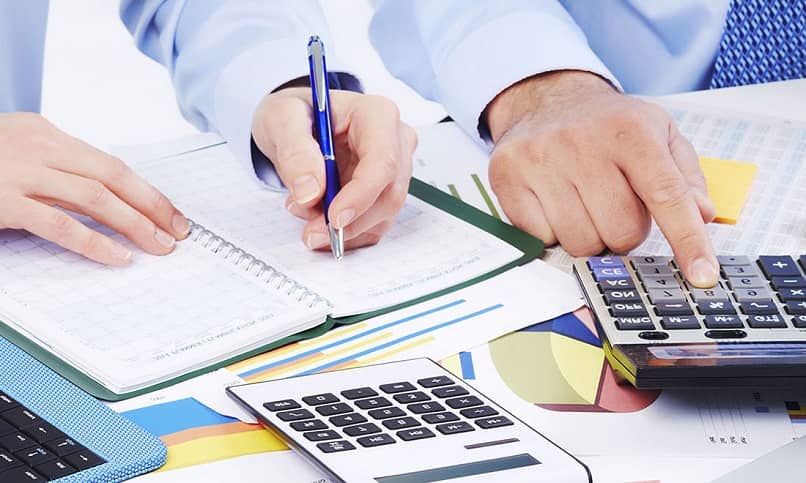 two accountants conducting an audit