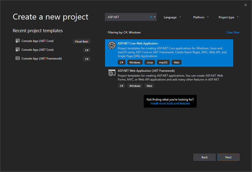 designing project with visual studio