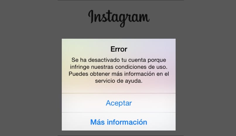 Instagram account banned