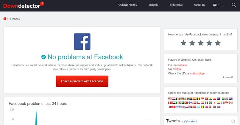 buscar problemas de facebook