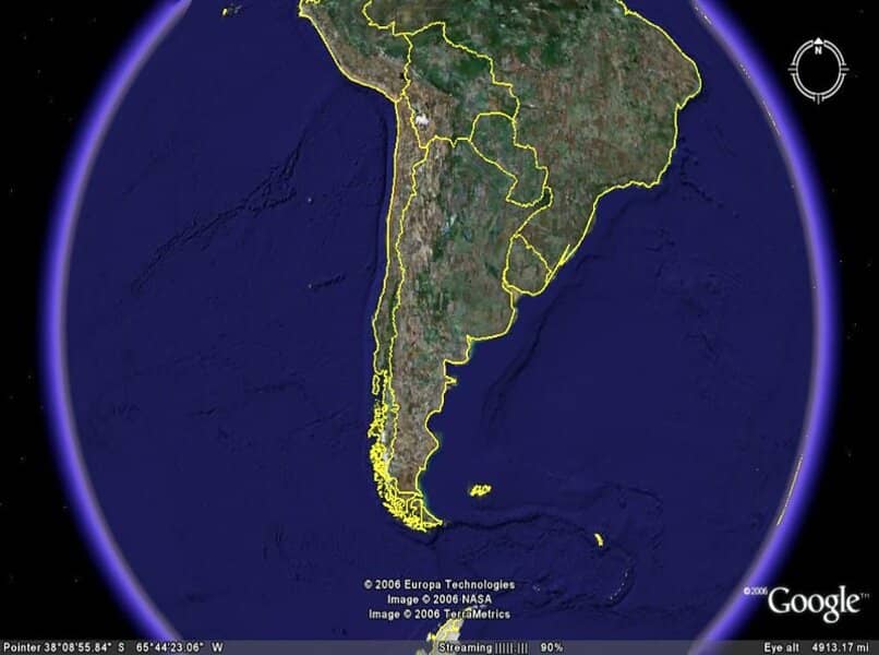 Google earth screen