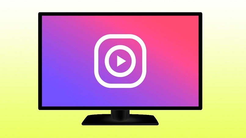tv con logo de instagram