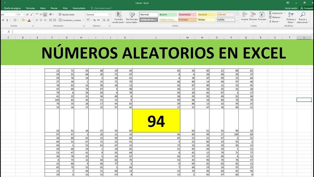 Como Poner Numeros Aleatorios En Excel Sin Repetir