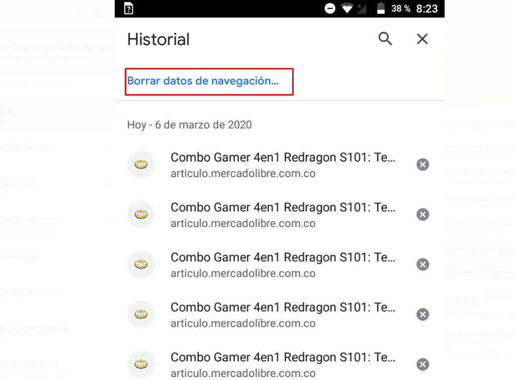 Cómo Borrar mi Historial de Búsquedas de Google Chrome en Android