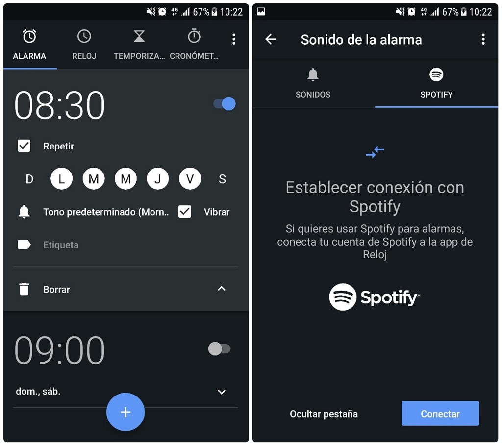 Como usar uma música do Spotify no meu celular como sinal de alarme?