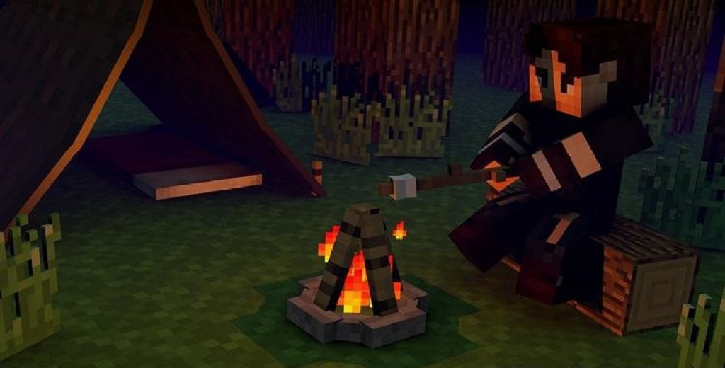 Comment faire un feu de camp ou un feu de joie dans Minecraft?  Très facile!
