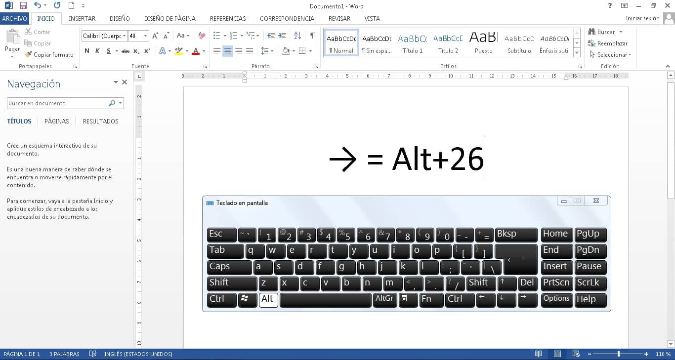 Como Se Ponen Flechas En Word