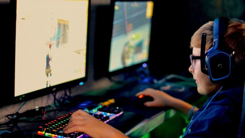 boy playing video games 