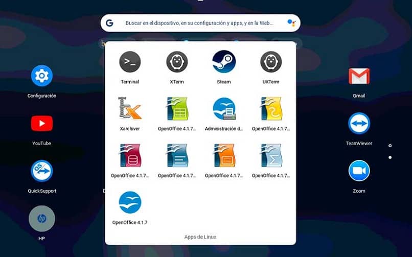 openoffice apps de linux chromebook