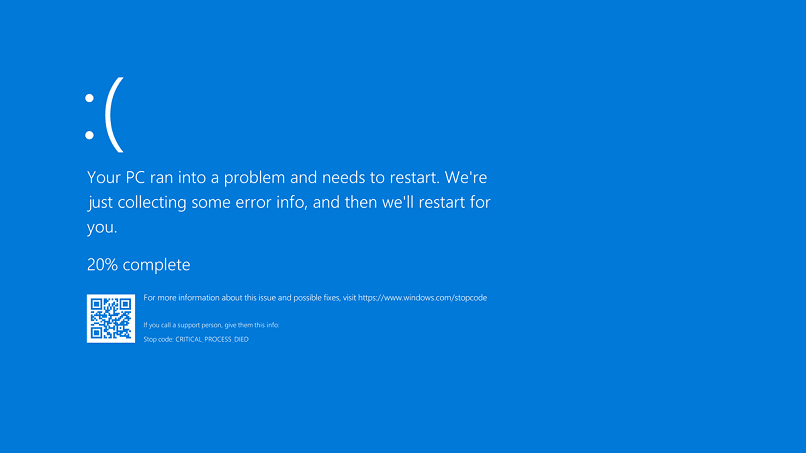 pantalla azul mostrando error en windows