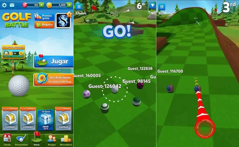 capturas de pantalla del juego golf battle