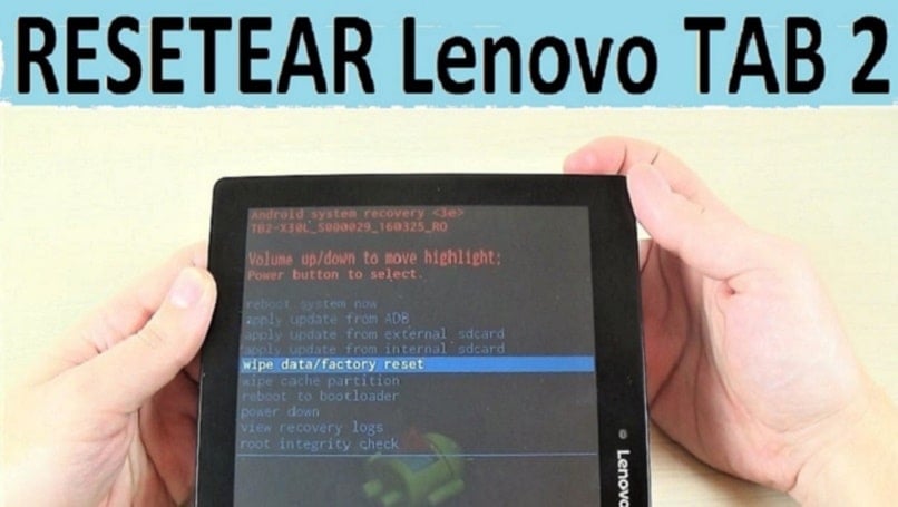 restore lenovo tablet