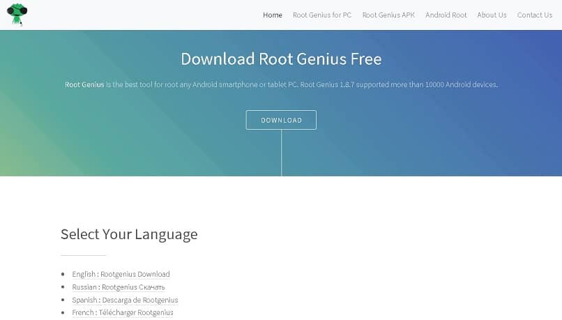 root genius app official page for android