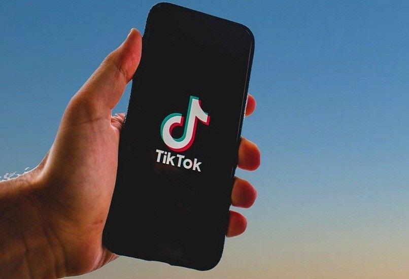 phone with tiktok application