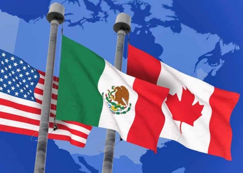 flags of mexico united states and canada