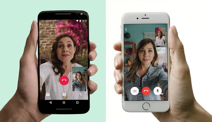 women communicated through video call